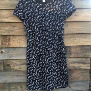 black dress with white fir tree print size xs to s old navy